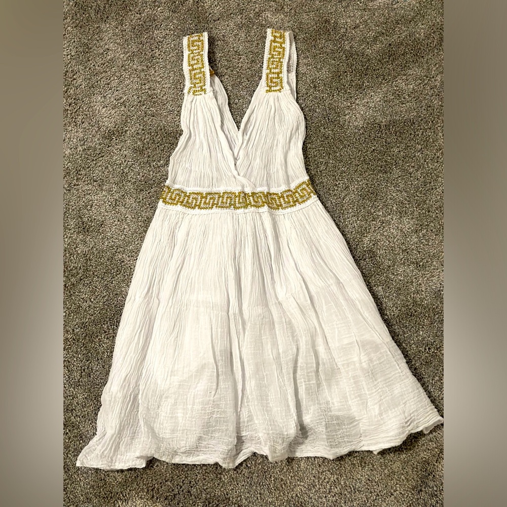 Greek dress from Santorini - White and Gold